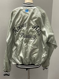 Kover-Alls Painting 'Pop' Satin Jacket VINTAGE Size XL, Auburn Sportswear