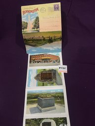 Souvenir Postcard Folder Of Bennington, Vermont VINTAGE