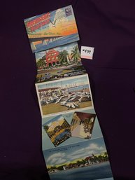 'Overseas Highway From Mainland To Key West, FL' Souvenir Postcard Folder VINTAGE