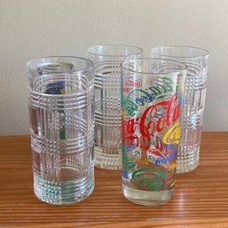 Coca Cola & 3 Heavy Drinking Glasses