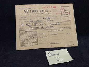 United States War Ration Book Lot #6