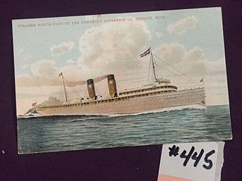 STEAMER 'NORTH-WEST' OF THE NORTHERN STEAMSHIP CO. Antique Postcard