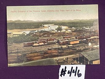 'Pacific Entrance Of The Panama Canal' Antique Postcard