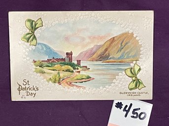 Antique St. Patrick's Day Postcard - Glenveigh Castle, Ireland