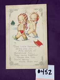 'Two Little Kewpies' Antique Postcard