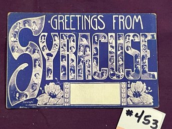 'Greeting From Syracuse' Antique Postcard