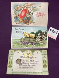 Set Of 3 Antique Easter Postcards