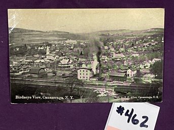 Birdseye View, Canaseraga, New York 1909 Antique Postcard
