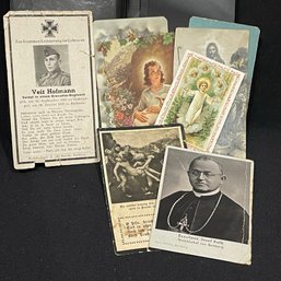 RARE German WWII 1943 Soldier Funeral Card And Others