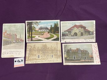 Set Of 5 Middletown, Connecticut Antique Postcards
