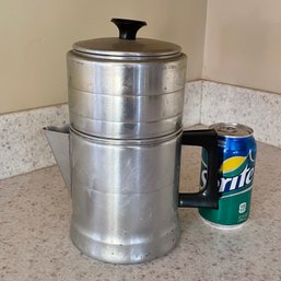 Vintage 7 Cup Aluminum Drip Coffee Pot By Comet