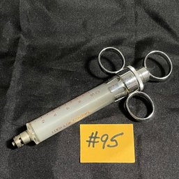 Large Antique Glass Syringe - Becton Dickinson