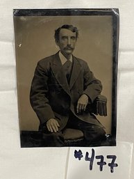 'Mustache Man' Antique Tintype Photo