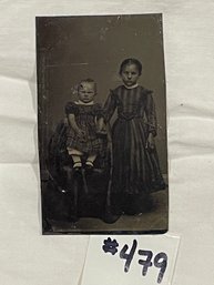 'The Sisters' Antique Tintype Photo