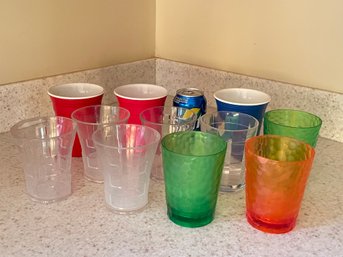 Lot Of Durable Plastic Cups - Great For By The Pool