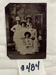 'The Five Ladies' Antique Tintype Photo
