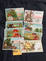 Set Of 8 OZONE SOAP Victorian Trade Cards - Antique Advertising