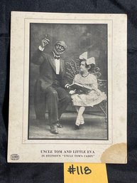 Uncle Tom And Little Eva In Stetson's 'Uncle Tom's Cabin' Theater Adverting Card