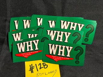 WHY? Over 50 Vintage Customer Message Labels