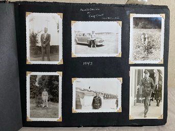 World War II Original Photo Album - Pvt Chester Floreziak - Camp Croft, Soldiers, Pretty Girls & More