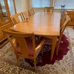 Ethan Allen Dining Room Table With 2 Leaves - Made In USA - Super High Quality!