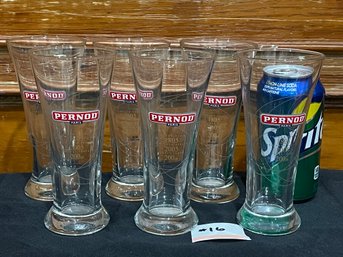Set Of 6 Vintage PERNOD Glasses