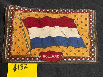 Antique HOLLAND Flag Tobacco Felt/Silk