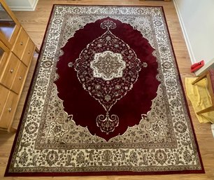 7' 10' X 10' 1' Area Rug 'Bazaar Emy' Red/Ivory Great Condition Carpet