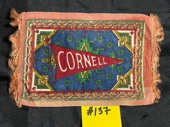 Antique CORNELL UNIVERSITY Pennant, Flag Tobacco Felt/Silk