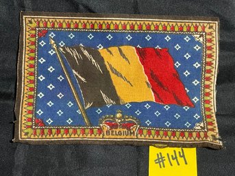 Antique BELGIUM Flag Tobacco Felt/Silk