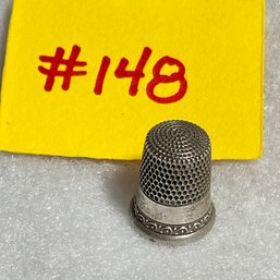 Antique Sterling Silver Thimble #148