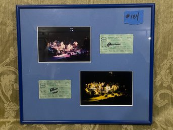 2001 Framed Paul Simon/Brian Wilson Concert Tickets & Photos SIGNED?
