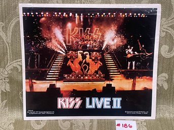 1977 Vintage KISS LIVE II Large Fan Club Sticker
