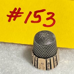 Antique Sterling Silver Thimble #153 Simons