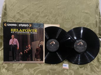 'Belafonte At Carnegie Hall' The Complete Concert Vintage Double Record Album