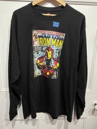 IRON MAN Comic Book Large Long Sleeve T-Shirt