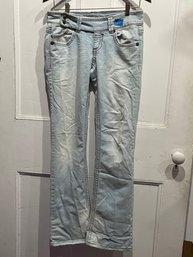 'Industrial Cotton' Size 7 Women's Cotton Stretch Jeans  Y2K Vintage