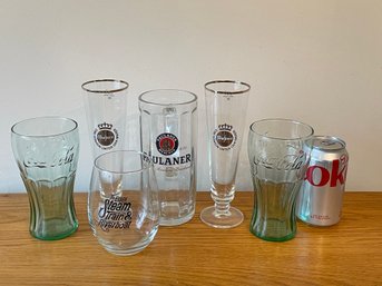 German Beer & Coca Cola Glasses Lot