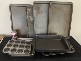 Muffin Pans, Cookie Sheets, Baking Pans Lot