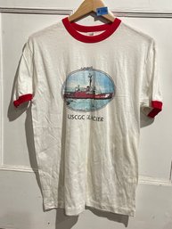 USCGC Glacier Vintage T-Shirt Hanes Large