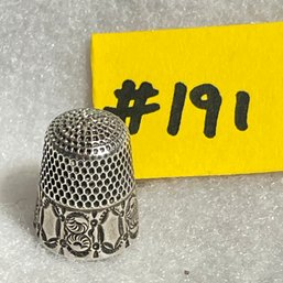 Antique Sterling Silver Thimble - Made In England #191