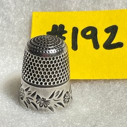 Antique Sterling Silver Thimble #192