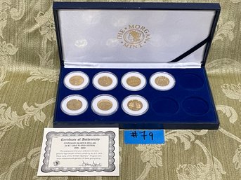 (7 Coins) 24 KT GOLD PLATED EDITION State Quarters - The Morgan Mint