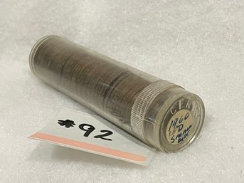 Full Roll 1960-D Small Date Lincoln Cents, Pennies