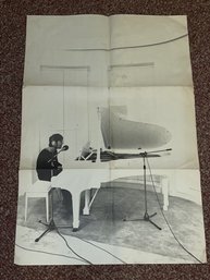 John Lennon Piano Poster VINTAGE Photo By Peter Fordham