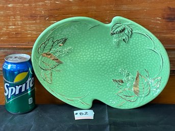 Funky Shape Green Serving Dish By WADE Vintage
