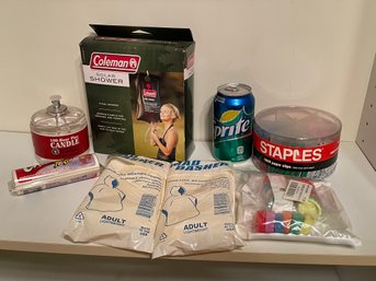 Coleman Solar Shower, 100 Hour Emergency Candle & More - Mixed Lot