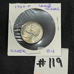 1943 Jefferson Nickel WWII Silver - Uncirculated, War Era