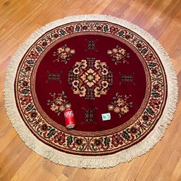 Round Oriental/Asian Style Rug #3 - Excellent Condition