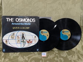The Osmonds 'Around The World: Live In Concert' 1975 Double Vinyl Record Set M3JB-5012
